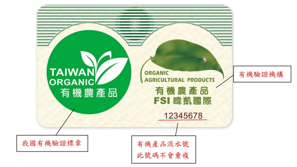 有機食品認證標籤