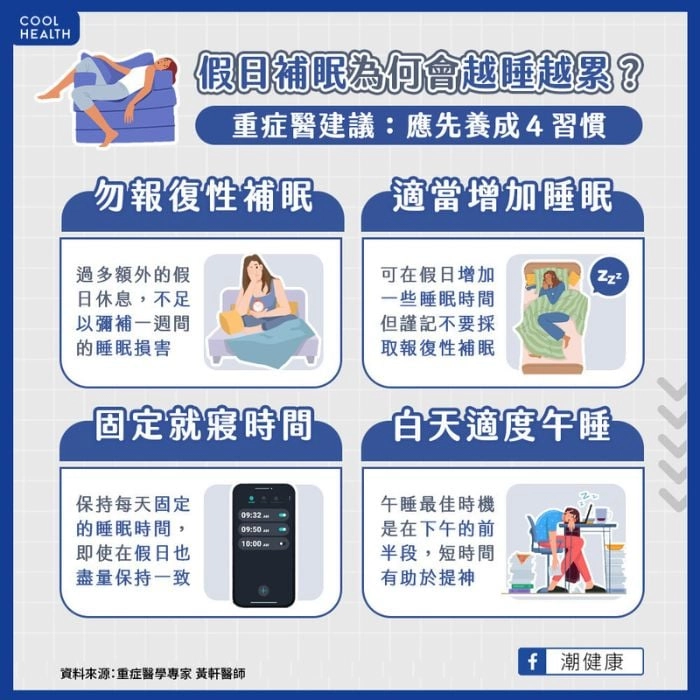 越睡越累是沒做到「4件事」