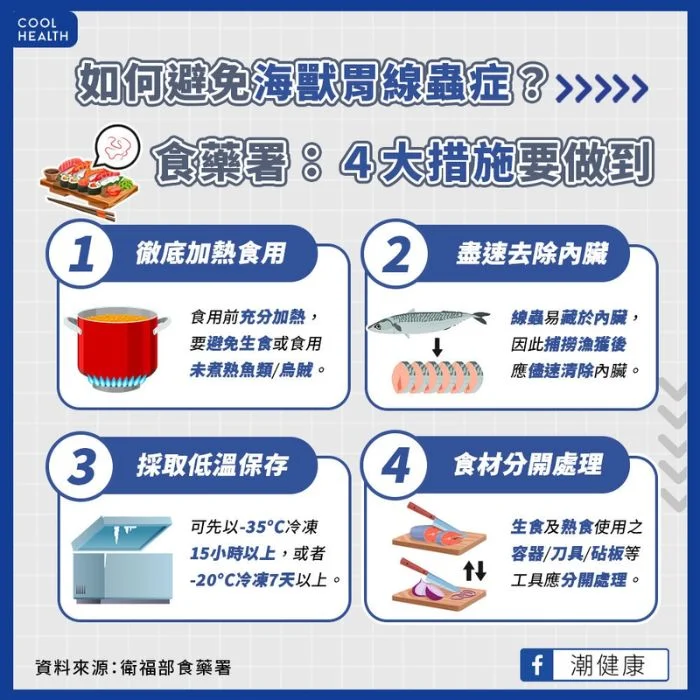 吃生魚片如何避免吞下寄生蟲