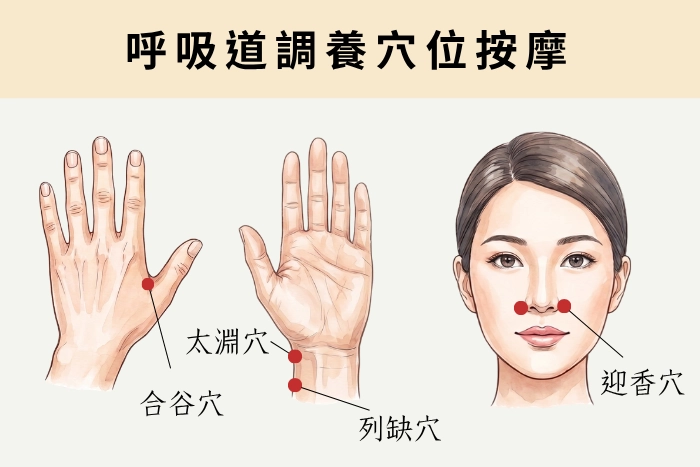 呼吸道調養穴位按摩